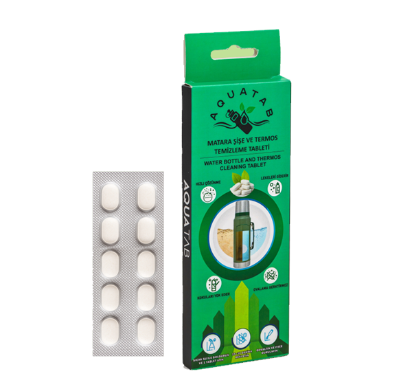 Aquatab Matara Şişe ve Termos Temizleme Tableti (30 gr)