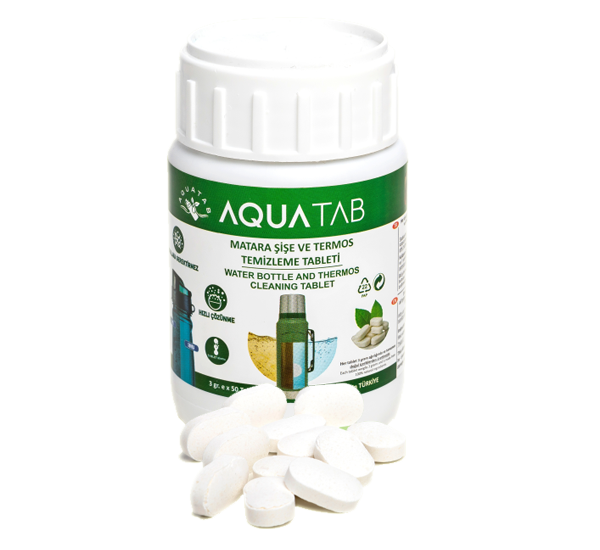 Aquatab Matara Şişe ve Termos Temizleme Tableti (150 gr)