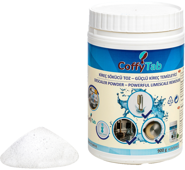 CoffyTab Kireç Sökücü Toz Güçlü Kireç Temizleyici (900 gr.)