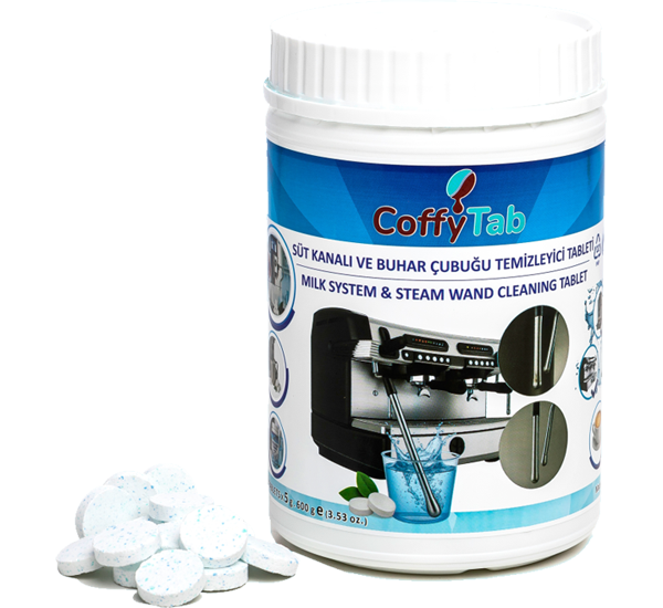 CoffyTab Süt Kanalı ve Buhar Çubuğu Temizleyici Tableti (600 gr.)
