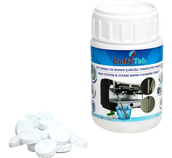 CoffyTab Süt Kanalı ve Buhar Çubuğu Temizleyici Tableti (100 gr.)